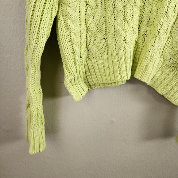 LINE The Label V-Neck Cable Knit Pullover Sweater Large - Picture 4 of 10